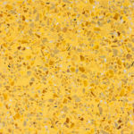 yellow mother of pearl glass terrazzo