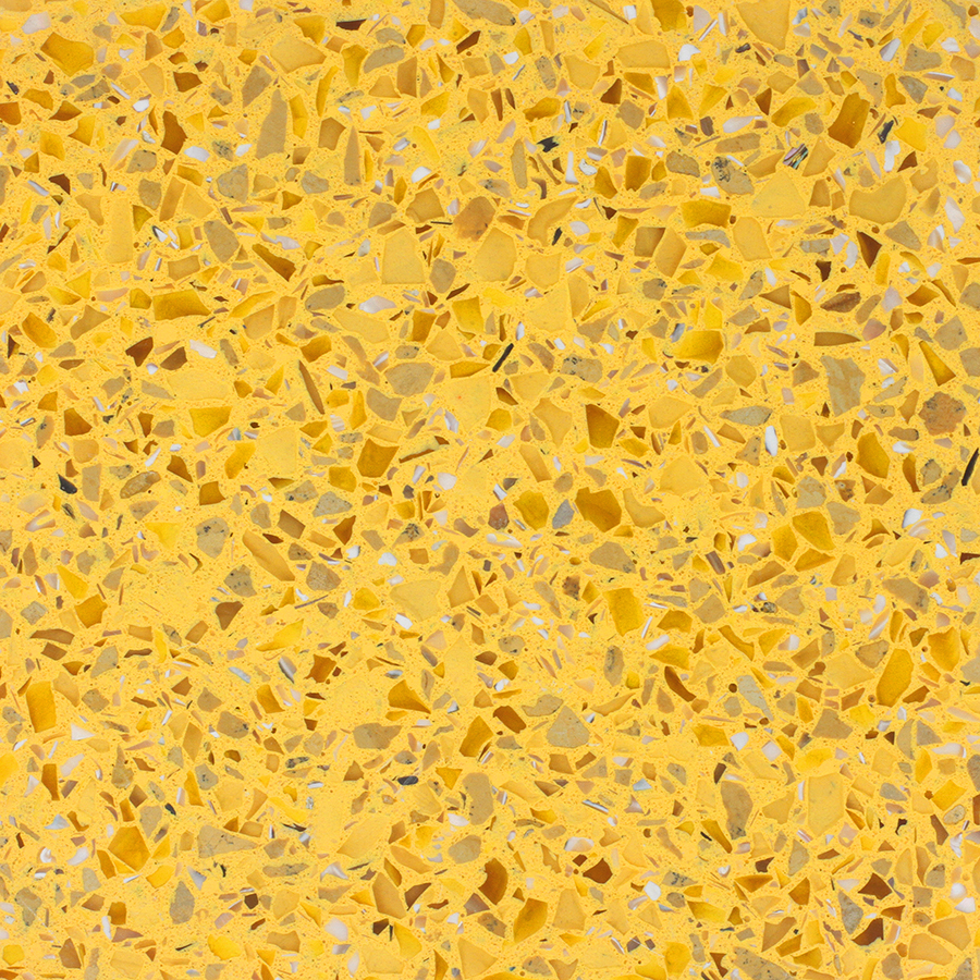 yellow mother of pearl glass terrazzo