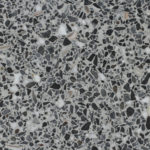 black and gray terrazzo