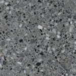 dark gray and white terrazzo