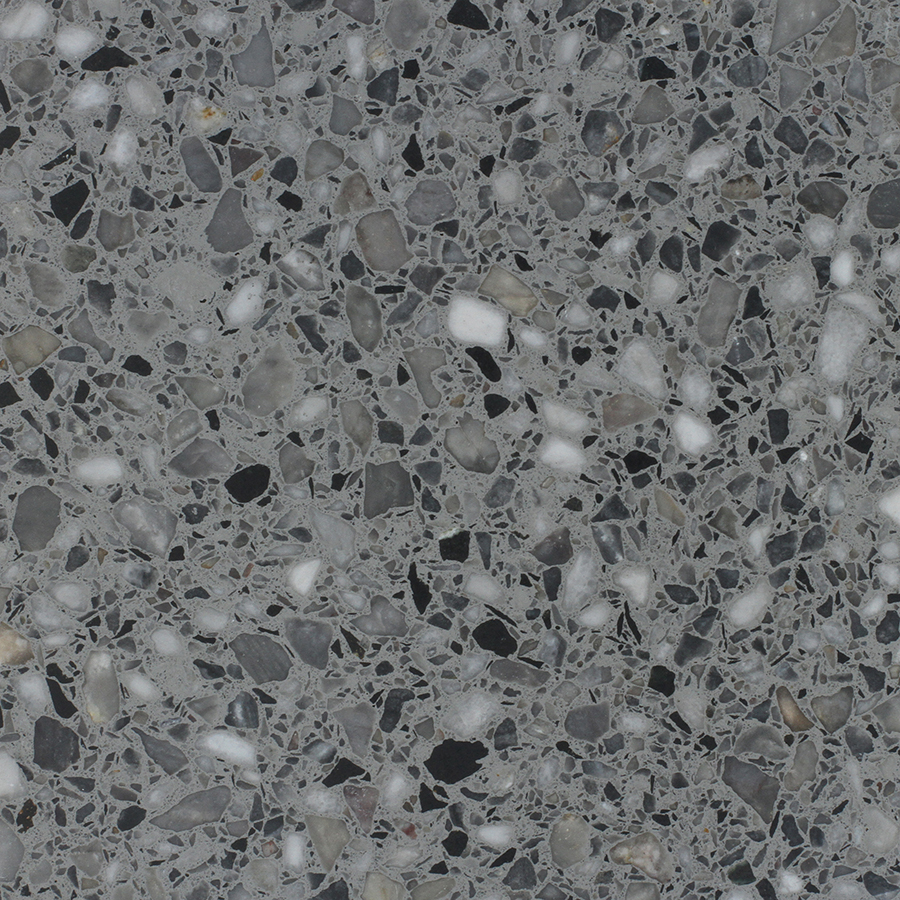 dark gray and white terrazzo