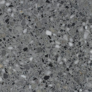 dark gray and white terrazzo