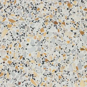 yellow gray black terrazzo