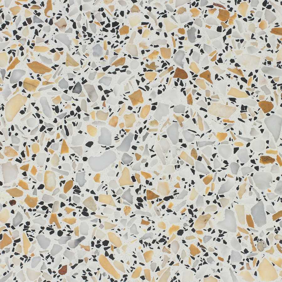 yellow gray black terrazzo