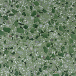 green white glass terrazzo