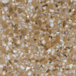 orange white glass terrazzo