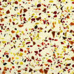 red yellow white terrazzo