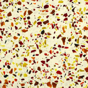 red yellow white terrazzo