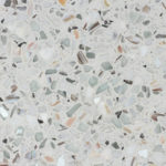 white terrazzo glass mirror mother of pearl