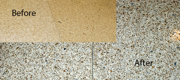 terrazzo restoration before and after
