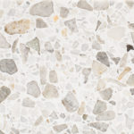 white with gray marble terrazzo