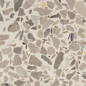 cream and mother of pearl terrazzo