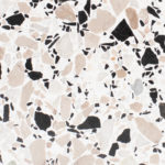 black and cream terrazzo