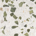 green and white terrazzo