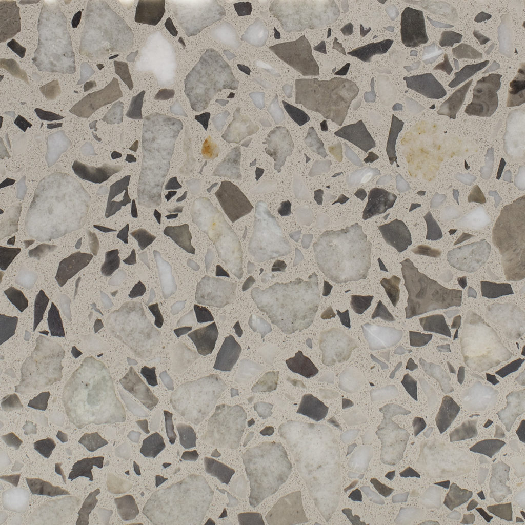beige and gray terrazzo