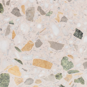 green and yellow terrazzo