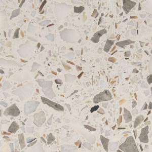 beige grey mother of pearl terrazzo